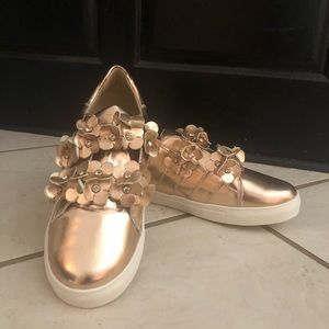 Fun rose gold sneakers